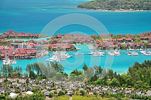 Luxury residency and marina in Eden Island, Seychelles.